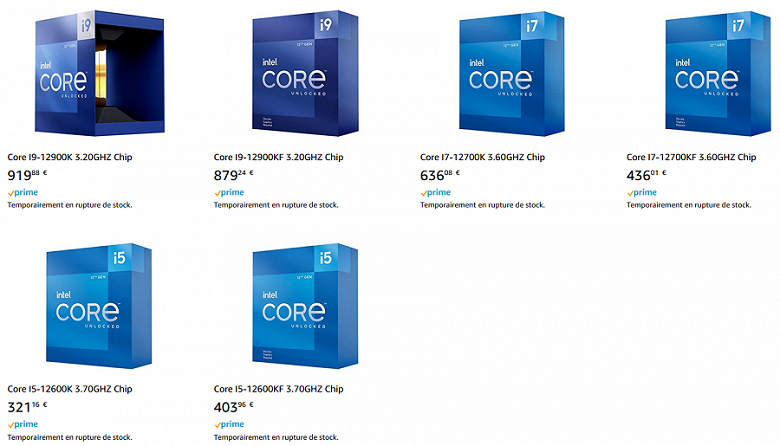 920 евро за Core i9-12900K. Стоимость процессоров Alder Lake в Европе велика